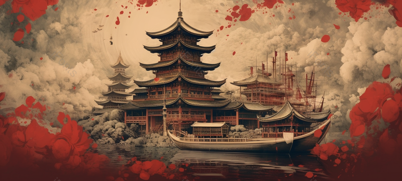 复古新中式水墨风山水背景,插画/手绘图,插画/手绘图库,插画/手绘图下载,插画/手绘